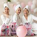 Equsion 12 Pcs Spa Party Favor Bags Drawstring Backpack Gift Bags for Girls Women Makeup Birthday Party Decorations Salon Baby Shower Spa Decorations, 12 x 10 Inch