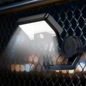 Solar Motion Sensor Light, 2-in-1 Magnetic & Adhesive Mount, 600LM Bright, 3 Modes, IP65 Waterproof, 1500mAh, Adjustable Angle, Easy No-Drill Installation for Outdoor/Indoor (Fence, Wall, Glass)