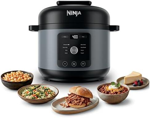 Ninja® HyperHeat™ 9-in-1 Pressure Cooker, 6.5-qt, Stone Purple, PC201SP | Cooks 2X faster, Sear, Sauté, Slow Cook, Steam & Sous Vide, 1200W, PFAS-free pot, removable SimpliServe™ pot for easy serving