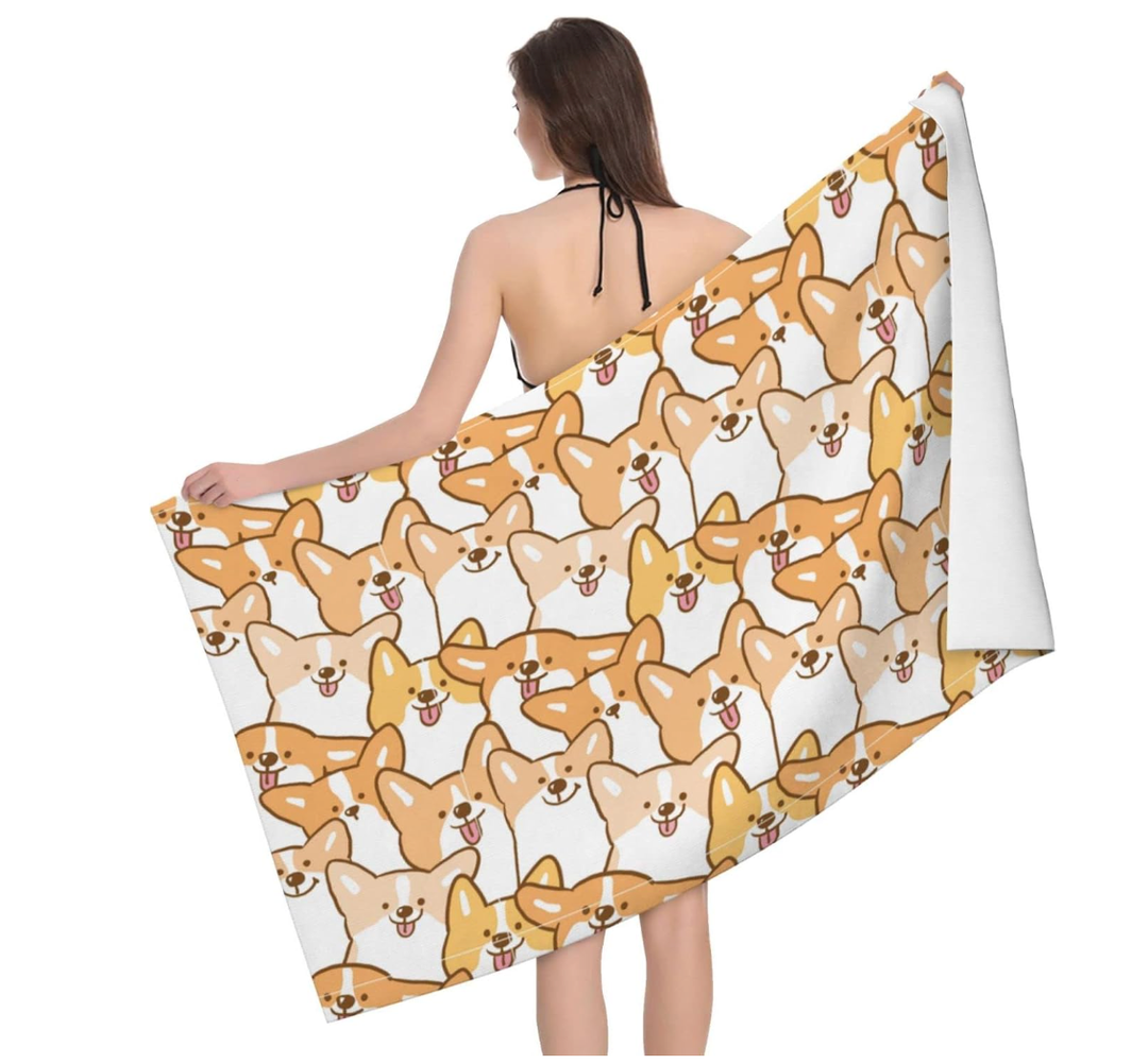 Beach Towel for Women,Skull Beach Towels Quick Dry Soft Microfiber Bath Towel Travel Oversized Beach Towel for Adult Kids 55x28 (Grey)