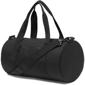 Small Gym Bag Duffel Bag for Women Men Fitness Sports Bag Workout Adjustable Detachable Shoulder Strap Lightweight Carry on Travel Duffle Bag (15 " / Mini / 12L, Black)