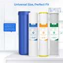 4.5 * 20 3 Stage Whole House Water Filter Set, Compatible with SimPure DB20P-3, iSpring WGB32B-KS, F3WGB32BKS, HQUA WF3-01, Express Water FLTWH2045CGS1, Pack with PP, GAC and CTO Filter, 1 Set
