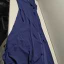 WOOSEA Women Sleeveless V Neck Split Evening Cocktail Long Dress, Navy Blue XXL