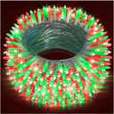 350LED Christmas Lights Indoor Outdoor, 90ft 12 Modes Red & Green LED String Lights with Timer Dimmable, Waterproof Christmas Tree Lights for Xmas Patio Yard Fence Balcony Garden Party Decor Red&Green