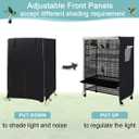 Universal Bird Cage Cover, Dark Colored Drape for Animal Crate, Waterproof & Washable Night Cover for Cages, Distraction and Light Eliminator for Mink, Totoro, Parakeets, Parrot (XL - 38L23W51H)