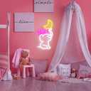 2 x Moonlit Elephant Neon Sign for Wall Decor, Cute Dimmable Animal Neon Lights for Kids' Room or Bedroom, USB Powered LED Sign Christmas, Birthday, and Party Gift for Kids(16.5"x9.3")