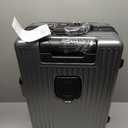 Zipperless Luggage, 22x14x9 Aviation Certified, Polycarbonate Aluminum Hardshell, Expandable Carry-On Luggage with Spinner Wheels, Hardshell Luggage, 20 Inch Cabin, Dark Gray