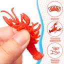Lewtemi 100 Pcs Mini Fake Lobster Toys Decorations Red Rubber Realistic Soft Decors Food Models for Crawfish Boil Party Supplies, Crafting Favor, Pendants, Early Education Classroom Prize Photo Props