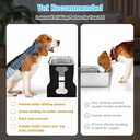 0.85 Gallon Elevated Small Water Bowl, 10" Raised Dog Bowl with Stand for Medium Breed, Full Metal for Joint Pressure Relief, Easy Clean for Indoor Outdoor
