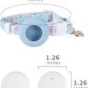 Cat Tracker Collar Breakaway Waterproof with Airtag Holder, Pet Cat Tracking Collar (Pink)