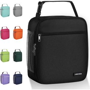Lovoeo Lunch box Lunch bag for men women Insulated Lunchbox Lunch bags for Work Picnic Travel (Black)