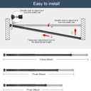 DIIG Sliding Door Security Bar, 17.7-50.5inch Heavy Duty Adjustable Sliding Patio Door Lock Bar with Rubber Tips,Diameter 1inch Window Security Bar for Home Apartment Travel Children Women (Black)