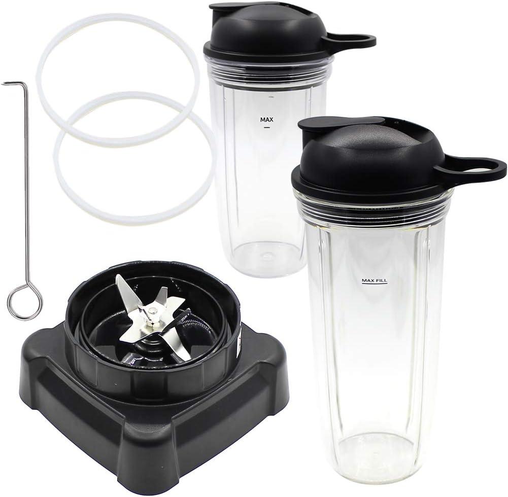 Replacement Parts New Blade with cup and Lid,Compatible with Ninja Blender NJ600 BL700,BL701WM 30,BL701 30