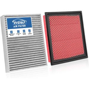 Engine+Cabin Air Filters Fit for 2014-2018 Chevrolet Silverado 1500GMC Sierra 1500, 2015-2020 Suburban Engine Air Filter Replacement Air Filter for My Car Accessories# CA8755A CF11809