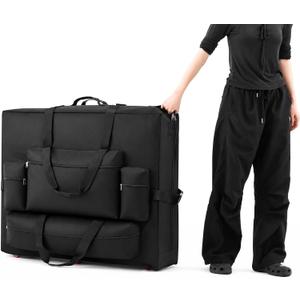 AceOrbit Wheeled Massage Table Carrying Case Heavy Duty Travel Carrier, 37 x 31.5 x 9 inch