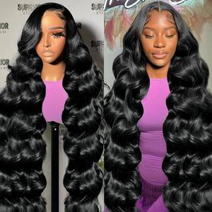 Body Wave Lace Front Wigs Human Hair Pre Plucked Glueless Wigs for Black Women 13x4 HD Lace Body Wave Human Hair Wig Lace Frontal Brazilian Wavy Human Hair Wig