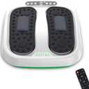ROTAI Shiatsu Foot Massager Pain Sore Feet Calves Relief Vibration and Rotation Acupressure Systems Improve Circulation Electric Device with Remote Control White