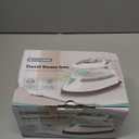 BEAUTURAL Mini Travel Steam Iron for Clothes with Dual Voltage, Temperature Control, Non-Stick Soleplate and Cord Storage, Ideal for Sewing, Quilting and Handcraft (White)