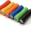9-LED Mini Flashlight for Kids, 6 Pack Bright Small LED Flashlight Set, Bulk 6 Assorted Color Emergency Flashlight for Party, Adventure, Camping, Night Walk, Classroom Teaching, Batteries Included