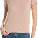 Velvet by Graham & Spencer Women's Solana by Jenny Graham Crew Neck TeeT-Shirt (Small, Nude)