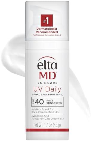 EltaMD UV Daily SPF 40 Face Sunscreen Moisturizer, Moisturizer for Face with SPF, Great for Dry, Combination, and Normal Skin