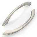 FILTA 10 Pack Brushed Satin Nickel 6.3 Inch(160mm) Hole Centers Cabinet Pulls,Arch Twisted Kitchen Cabinet Handles Zinc Alloy Cabinet Hardware for Cabinets Cupboard Handles Drawer Pulls