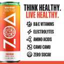 ZOA Zero Sugar Energy Drinks, Mango Splash - Sugar Free with Electrolytes, Healthy Vitamin C, Amino Acids, Essential B-Vitamins, and Caffeine from Green Tea - 12 Fl Oz (12-Pack) (EXP 10/13/26)