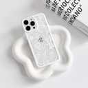 NITITOP Compatible with iPhone 16 Pro Case Clear Cute Rose Flower Floral Leaves Pattern for Women Girls Color Frame Slim Durable Shockproof Protective Phone Cover - White