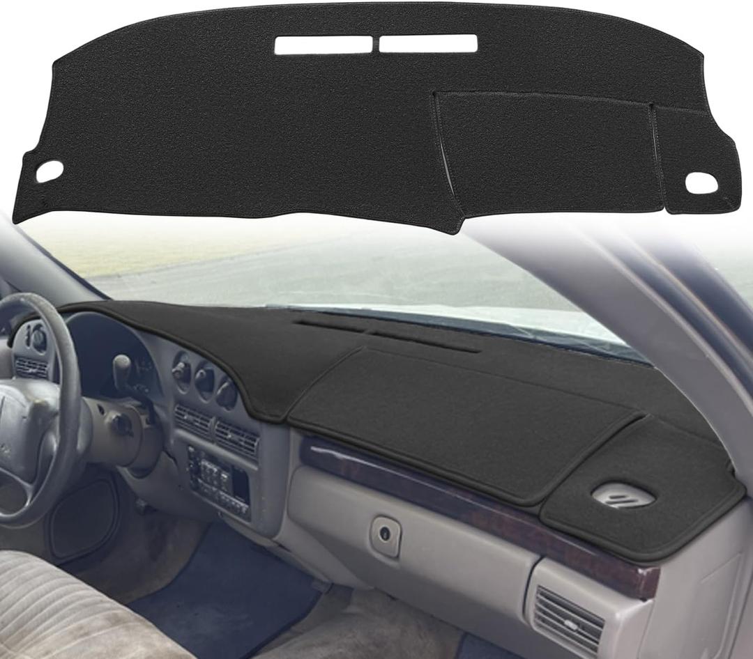Dash Cover Mat Custom Fit for Chevy Chevrolet Monte Carlo/Lumina Car Dashboard Pad Cap Carpet Protector K333 (Black)