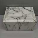 MAKEY'S White Classic Cultured Marble Cremation Urn for Human Ashes Adult Male/Female, Professional Decorative Cremation Urn for Ashes