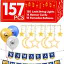 Oleek Ramadan Decorations For Home 2026 Set, Ramadan's Lights -2 Ramadan Banner -18 Ramadan Balloons - Card