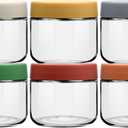 EONJOE 10 oz Glass Jars with Lids Meal Prep Portion Control Containers Pudding Yogurt Overnight Oats Salad Snack Cereal Candy Food Storage Cups Bowls Airtight