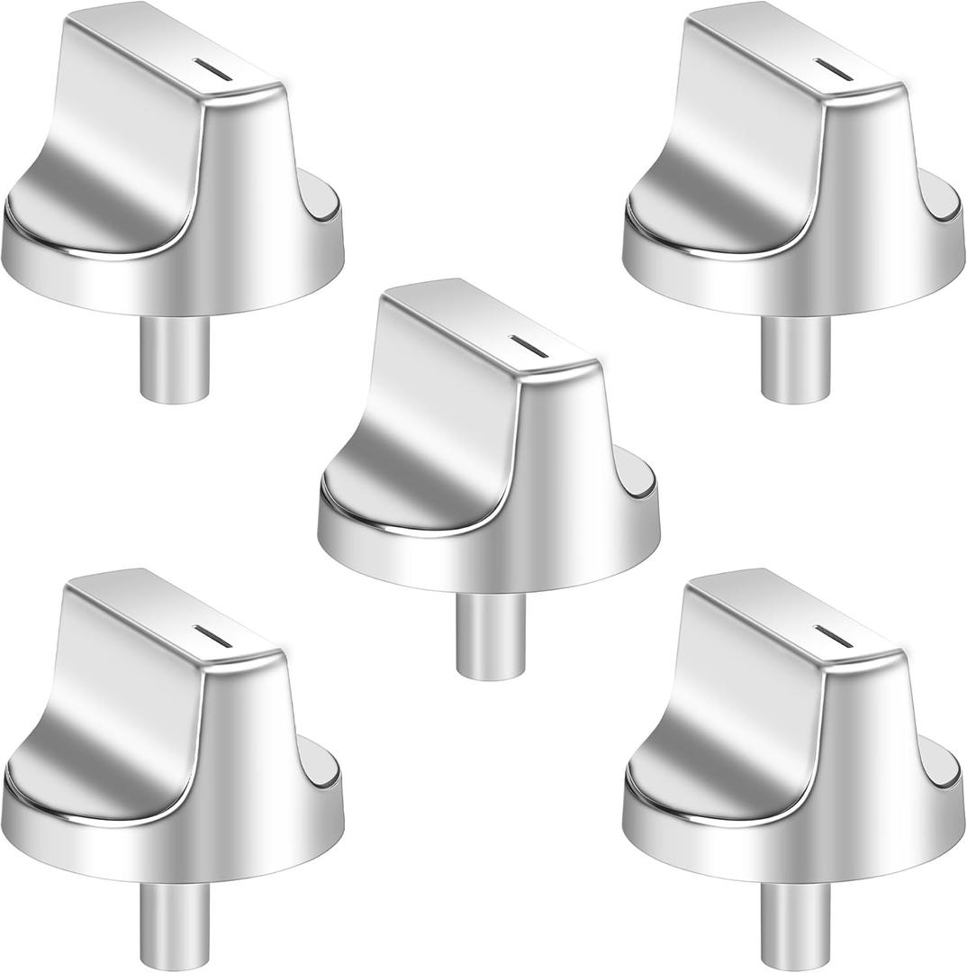 W11517334 Range Knobs Compatible with Whirlpool Gas Range Stove Oven Knob WEG745H0FS0 WEG515S0FB0, Burner Control Knob Replaces W11122869 W10850033-5-Pack