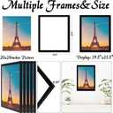 20x24 Picture Frame Set of 5, Black Photo Frames High Transparent Wall Gallery Desktop Horizontal Vertical for Canvas Collage Photo Poster Certificate 20 x 24 inches