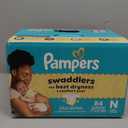 Pampers Swaddlers Diapers, Size 0 (up to 10 lbs), 84 Count, Absorbent, Keeps Baby Dry and Comfortable, Skin Safe Disposable Baby Diaper (Newborn)