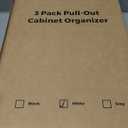 Delamu 3 Pack Pull Out Cabinet Organizer, 15.7"Deep Pull Out Drawers for Cabinets, Slide Out Drawers for Kitchen Cabinets, Bathroom Cabinet Organizer, Pantry (White)