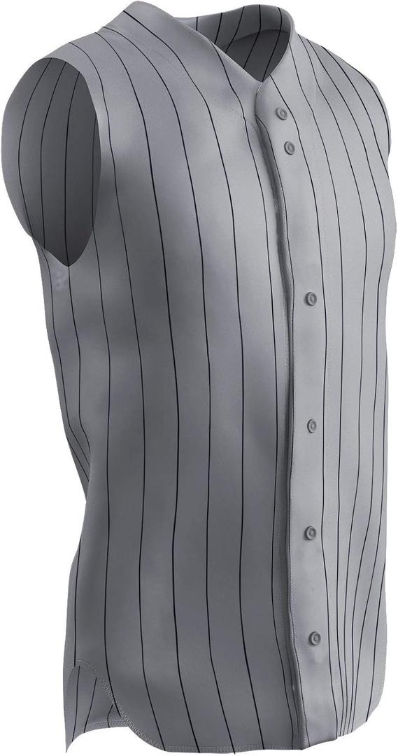 CHAMPRO Boys' Ace Sleeveless Youth Baseball Jersey (Gray, S)