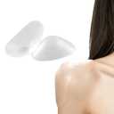 Joteisy Silicone Shoulder Pads for Women's Dresses Soft, Reusable Push-Up Enhancers, for a Perfect Fit and Stylish Look 1 Pair (Transparent, Enhanced Lift)