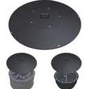 Ardier 32" Round Fire Pit Lid Fits for Bonfire Pits up to 30", Metal Cover with Handle, All-Weather Resistance Outdoor Firepit Accessory, Smokeless Fire Pit Cover for Fire Tables