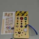 Montessori Wooden Busy Board with 8 LED Light switches, Sensory Toys Light Switch Travel Toys for 1+ Year Old Baby and Toddler