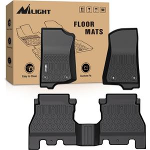Nilight TPE Floor Mats for Jeep Wrangler JL Unlimited 4 Door (Not for JK or 4XE) 2018 2019 2020 2021 2022 2023 2024 2025 2026 All Weather Custom Fit Heavy Duty Floor Liners