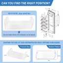 2 Pack W11174793 W11034658 Refrigerator Door Bin Shelf | Compatible with Amana Kenmore Maytag Door Bin, W11034658 Door Bin Replace W10910090 4585666 AP6285464 PS12348327 EAP12348327