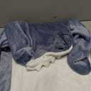 Touchat Shark Blanket for Adult & Kids Super Soft Cozy Flannel Throw Wearable Blanket, Cartoon Animals Shark Onesie Hoodie, Sleeping Bag Cosplay Shark Costume Blanket Gifts for Shark Lovers (Blue,M) (M: for 59-63 Inch Height)