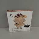 Juegoal 4-in-1 Wooden Fast Sling Puck Set for Kids and Adults, Chess, Checkers, Tic Tac Toe Games, Travel Portable Folding Tabletop Chess Board Game Sets, Interactive Families Toys