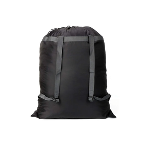 Laundry Bag Backpack, 27” x 34”Sturdy Laundry Bag with Shoulder Straps Drawstring Closure Heavy Duty Foldable Laundry Backpack for College, Travel, Laundromat, Apartment (black)