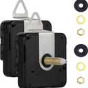 EMOON 2-Pack Quartz Clock Movement Replacement, Battery Operated Silent Clock Mechanism Kit for DIY Wall Clock Repair & Custom Clocks, Total Shaft Length 28 mm & 32 mm