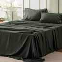 Bedsure Queen Sheet Set - 4 Pieces Soft Queen Size Sheets - Breathable & Cooling - Hotel Luxury - Easy Care Polyester Microfiber Bedding for Women, Men, Olive Green
