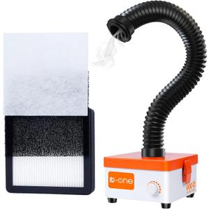 Solder Fume Extractor,Smoke Purifier,Powerful Suction Smoke for Soldering Iron, DTF, 3D Printing,Stepless Control & Efficient 3 Layer Filtration (White)