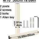 7.4cm 2.91in Diameter Cat Tree Scratching Post Replacement Sisal Pole Parts for Cat Tower (M10, 19.69in/50cm)