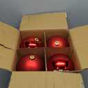 8 Pack Large Christmas Ball Ornaments 6 Inch Jumbo Glitter Hanging Ball Red/Green/White Candy Plastic Giant Oversizded Christmas Ornament for Indoor Outdoor Party Xmas Tree Decor(Classic)